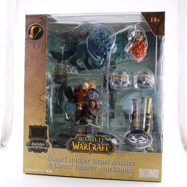 Mcfarlane World of Warcraft Dwarf Hunter Beast Master & Marksman Platinum Red