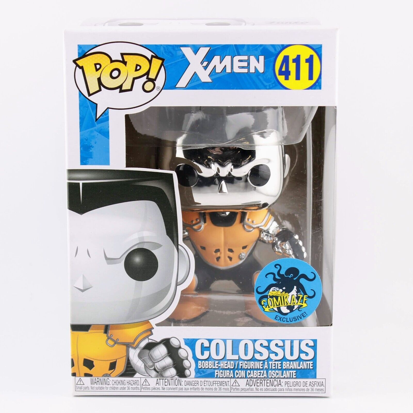 Funko Pop X-Men - Colossus - Chrome - Comikaze Exclusive - Vinyl Figure - 411