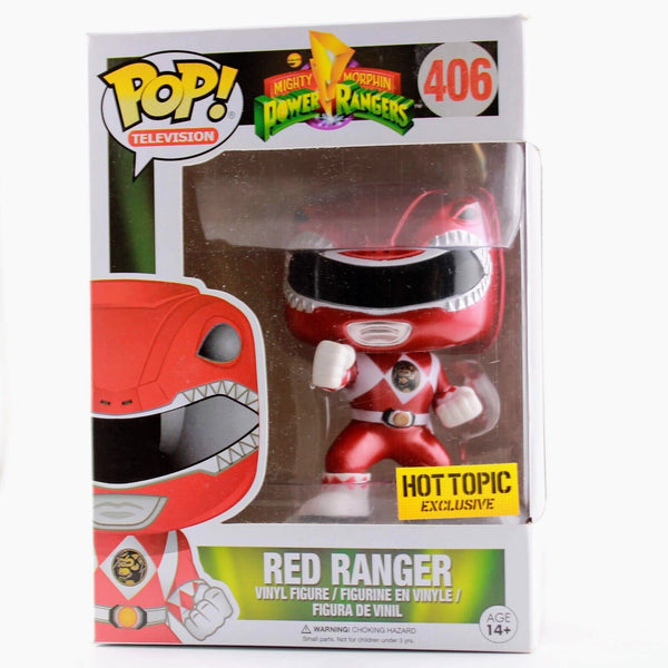 Funko Pop Power Rangers - Red Ranger (Metallic) - Hot Topic Exclusive - #406