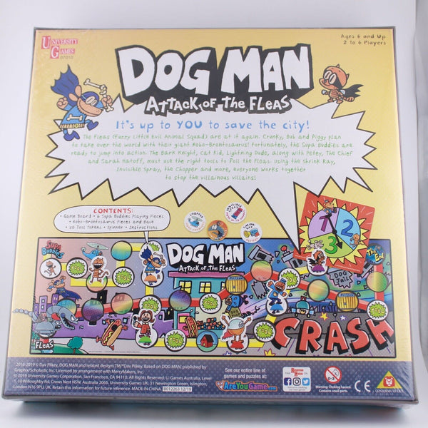 University Games Dog Man Attack of the Fleas Board Game For 2-6 Players Age 6+
