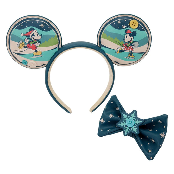 Loungefly Mickey and Minnie Holiday Ear Headband