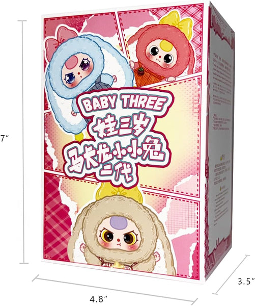 Baby Three Macaron V2 Series Plush Doll Keychain Rabbit Blind Box