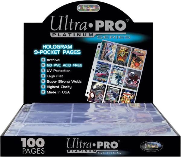 Ultra Pro 9 Pocket Pages Platinum Series - 100 Pages of Card Sleeves for Trading Card Binder and More