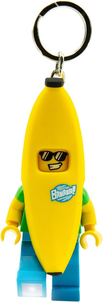 LEGO Minifigures Keychain Light - Banana Guy (KE118H) for Backpacks, Keys & Luggage - Extra-Large 3.7" Posable Flashlight with CR2025 Batteries Included - Fun Gift for Kids & LEGO Fans Ages 6+