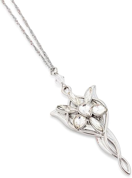 The Lord Of The Rings Arwen's Evenstar Pendant Replica On Chain - Display Piece Jewelry