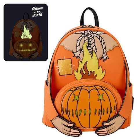 Loungefly Trick 'r Treat Flaming Head Sam Mini-Backpack Glow in the Dark