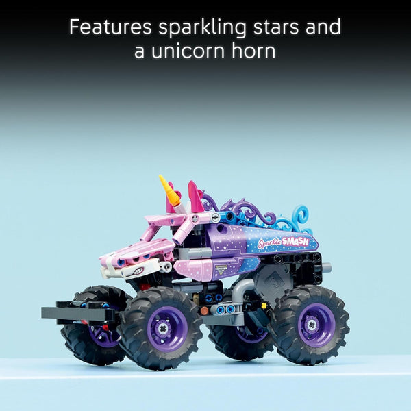 LEGO Technic Monster Jam Sparkle Smash Building Toy W/Pull-Back Racing Action - 42220