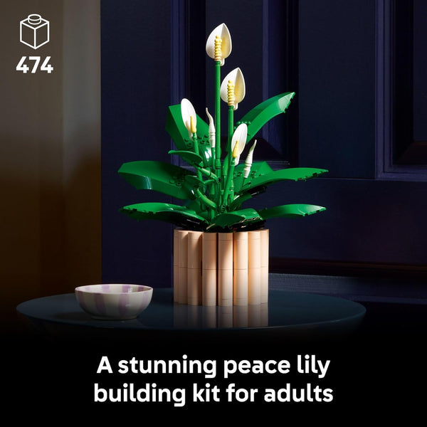 LEGO Botanicals Peace Lily Flower Building Set for Adults - Artificial Flowers Crafting Kit - 11504