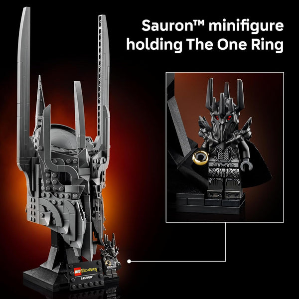 LEGO Lord of the Rings Sauron's Helmet - Building Set for Adults W/Sauron Minifigure - 11373
