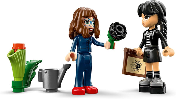 LEGO Wednesday Black Dahlia Flower Building Toy - Pretend Play Set for Girls & Boys, Ages 9+ - with Wednesday Addams & Professor Minidolls -  76784
