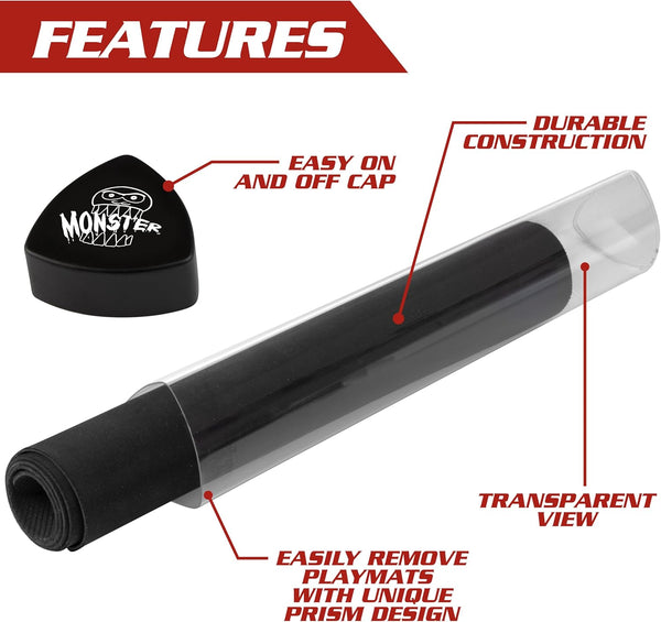 Monster Protectors - Playmat Tube - Doesnt Roll! Fits most Standard Size Playmats