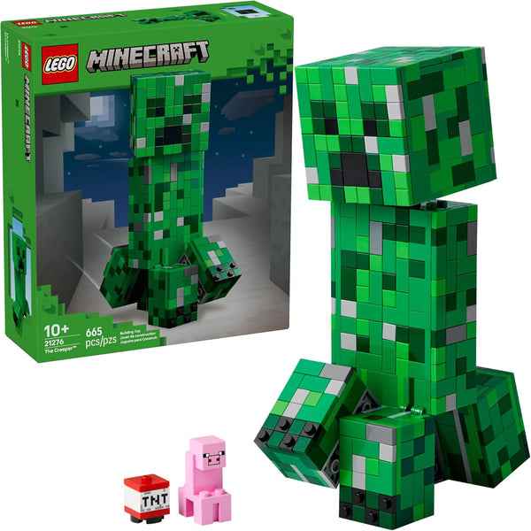 LEGO Minecraft The Creeper Kids Toy - Minecraft Toy for Gaming Fans - Room Decor for Gamers 10 and Up - Poseable Action Figure with 1st Version Minifigure 21276