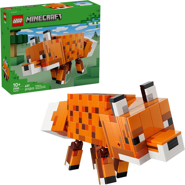 LEGO Minecraft The Fox - Poseable Video Game Character - Room Decor for Gaming Fans - 21588