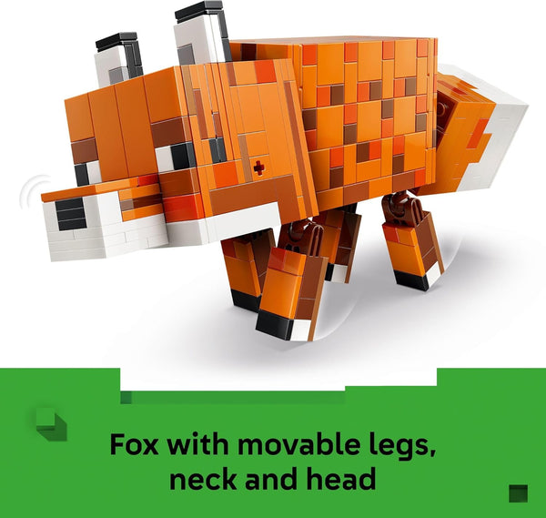 LEGO Minecraft The Fox - Poseable Video Game Character - Room Decor for Gaming Fans - 21588