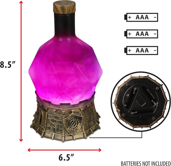 ENHANCE Gaming Sorcerer's Potion Light with Swirling Mystical Brew - Potion Bottle Mood Light Prop
