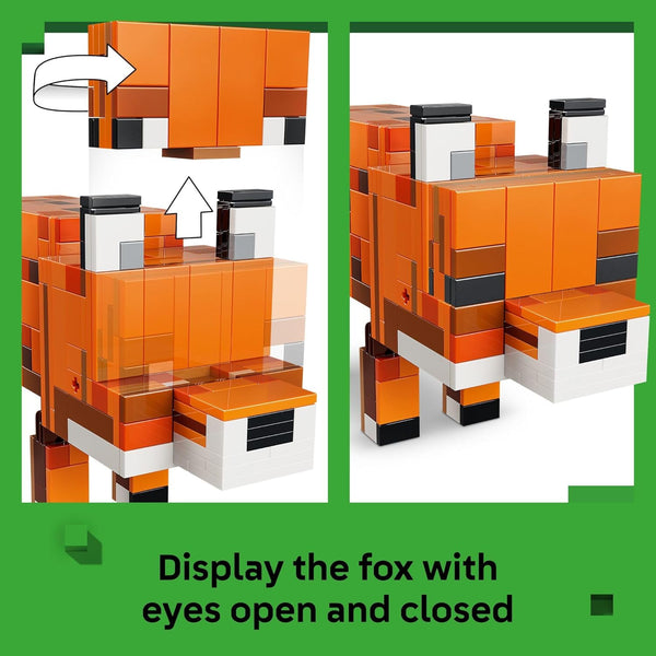 LEGO Minecraft The Fox - Poseable Video Game Character - Room Decor for Gaming Fans - 21588