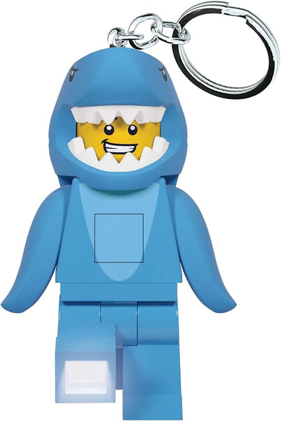 LEGO Minifigures Keychain Light - Shark Suit Guy (KE155H), 3" Posable Flashlight with Batteries Included - Fun Gift for Pediatric Nurses, Kids & LEGO Fans Ages 6+