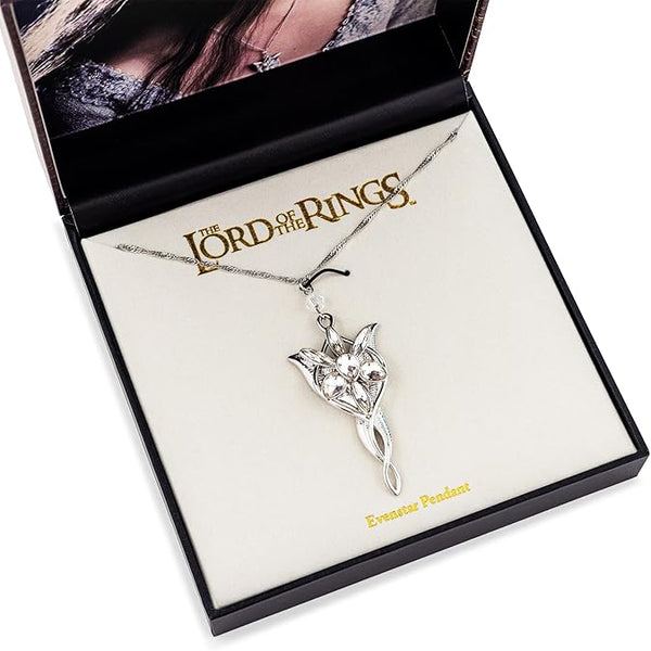 The Lord Of The Rings Arwen's Evenstar Pendant Replica On Chain - Display Piece Jewelry