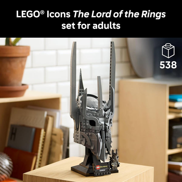 LEGO Lord of the Rings Sauron's Helmet - Building Set for Adults W/Sauron Minifigure - 11373