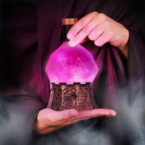 ENHANCE Gaming Sorcerer's Potion Light with Swirling Mystical Brew - Potion Bottle Mood Light Prop