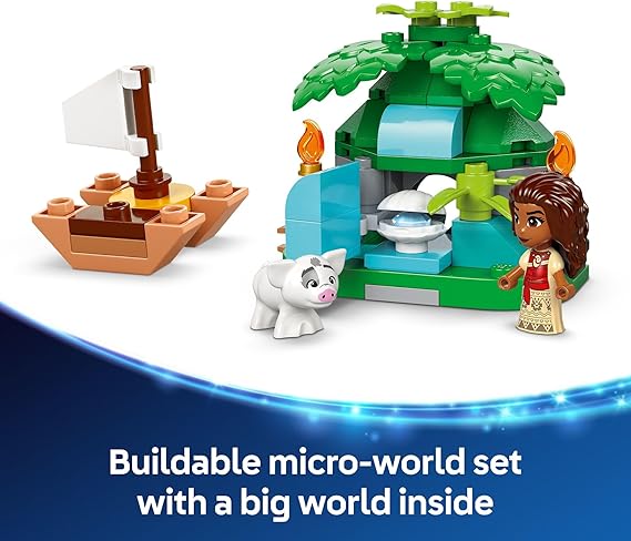 LEGO Disney Moana's Island Fun Building Toy Playset - Princess Moana Toy for Kids, Girls and Boys, Ages 5+ - with 2 Disney Micro-Dolls and Pua Animal Figure - Gift Idea for Birthdays - 43260