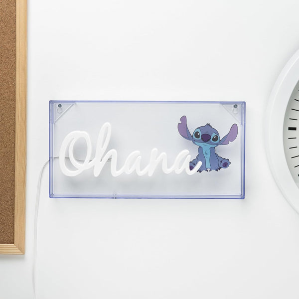 Paladone Stitch Ohana Light Officially Licensed Lilo and Stitch Lamp, Disney Collectible Gift, LED Bedside Table Bedroom Night Light Decor