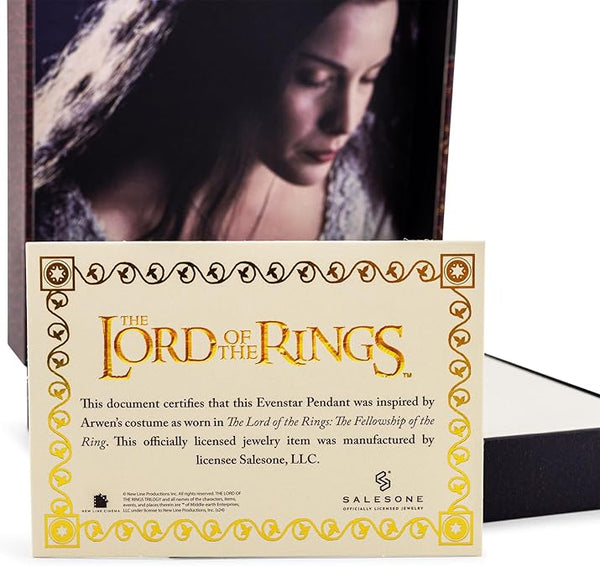 The Lord Of The Rings Arwen's Evenstar Pendant Replica On Chain - Display Piece Jewelry