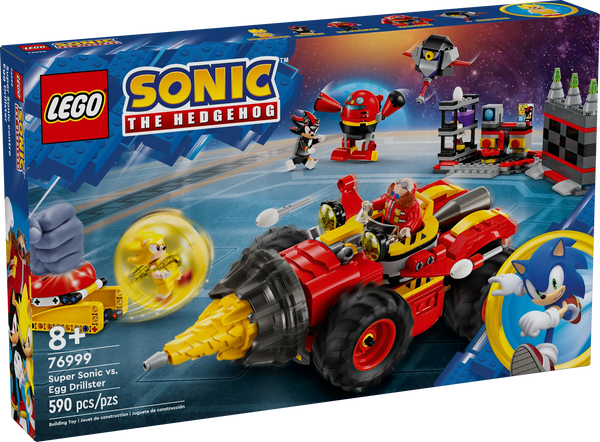 LEGO Sonic The Hedgehog: Super Sonic vs. Egg Drillster Gaming Toy with Shadow and Dr. Eggman - 76999