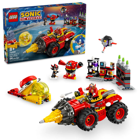 LEGO Sonic The Hedgehog: Super Sonic vs. Egg Drillster Gaming Toy with Shadow and Dr. Eggman - 76999