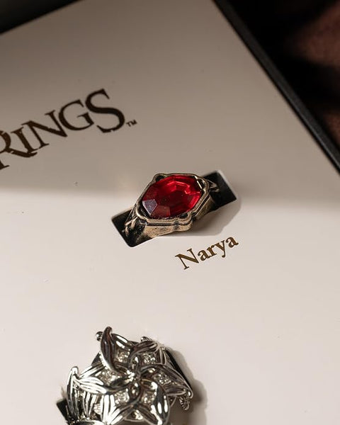 The Lord of the Rings The Elven Rings Narya, Nenya, and Vilya Prop Replica Rings