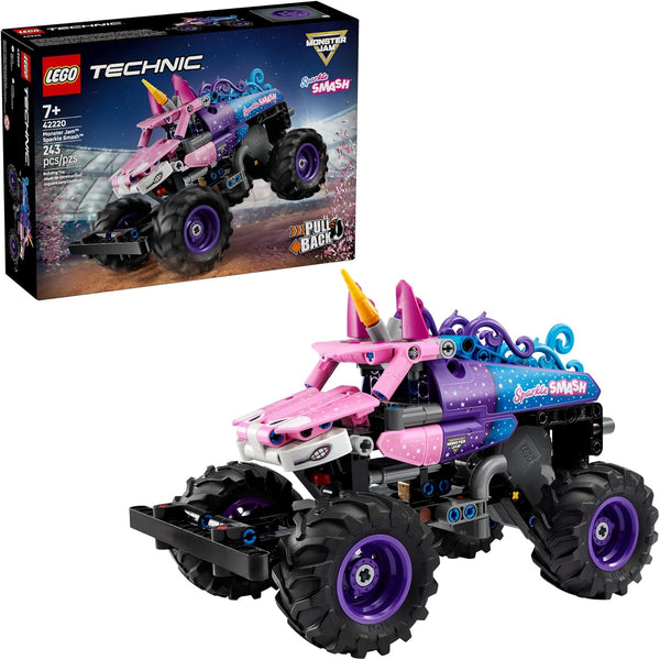 LEGO Technic Monster Jam Sparkle Smash Building Toy W/Pull-Back Racing Action - 42220