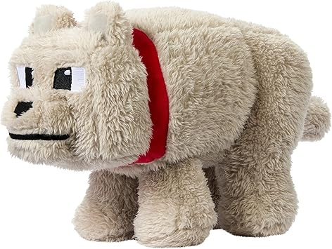 Minecraft Movie Basic Plush Dennis The Wolf, 8-inch Collectible
