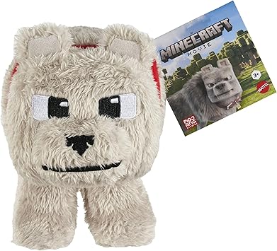 Minecraft Movie Basic Plush Dennis The Wolf, 8-inch Collectible