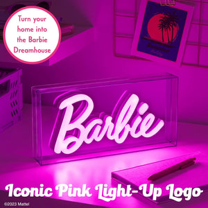 Paladone Barbie Logo LED Neon Pink Sign