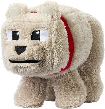 Minecraft Movie Basic Plush Dennis The Wolf, 8-inch Collectible
