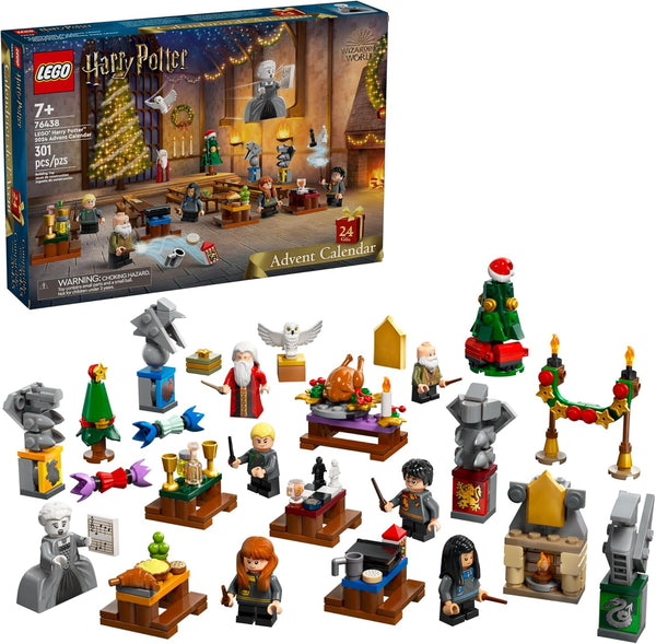 LEGO Harry Potter 2024 Advent Calendar, Hogwarts Fantasy Toy, Holiday Countdown Gift, 7 Minifigures, 16 Mini Builds, Gift Idea for Kids Ages 7 and Up, Holiday Harry Potter Figures, 76438