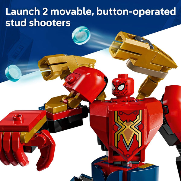 LEGO Marvel Mech Battle: Spider Man vs Doc Ock Building Toy - Super Hero & Villain Poseable W/3 Marvel Minifigures - 76338