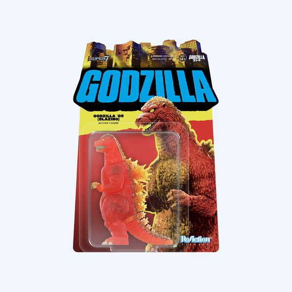Godzilla 1989 Burning Red 3.75" ReAction Super7 Action Figure