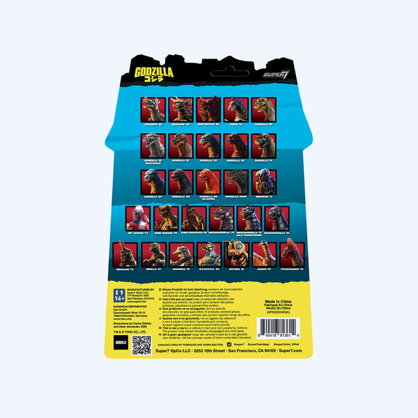 Godzilla 1989 Burning Red 3.75" ReAction Super7 Action Figure