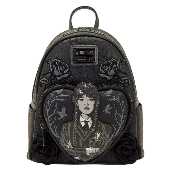 Loungefly Wednesday Black Roses Mini-Backpack - The Addams Family