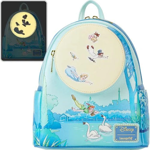 Loungefly Disney Peter Pan You Can Fly - Glow in the Dark 11" Mini-Backpack Bag