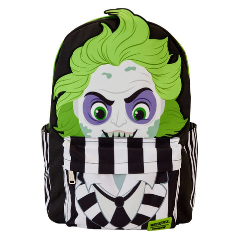 LoungeFly Beetlejuice Cosplay Full-Size Nylon Backpack