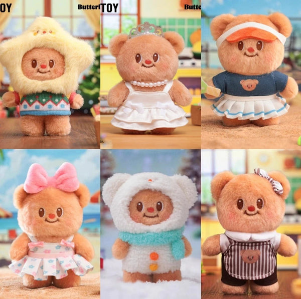 Top toy Butterbear Versatile Wardrobe 5.5In Plush Doll Pendant