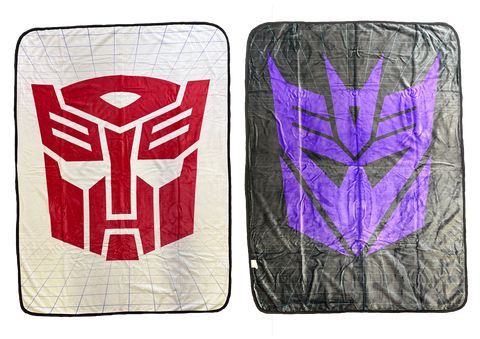 Transformers Double Sided Decepticon / Autobot Fleece Blanket
