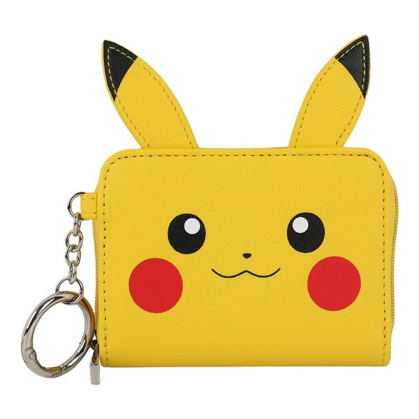Pokemon Pikachu Face Yellow Mini Zip Around Wallet 4.25" x 3.25"