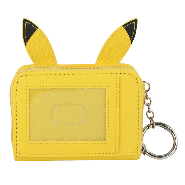 Pokemon Pikachu Face Yellow Mini Zip Around Wallet 4.25" x 3.25"