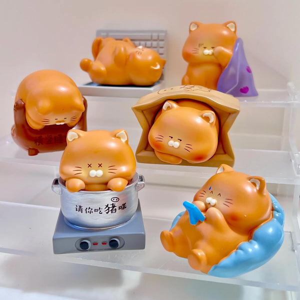 Bcmini Lunch Break Cats Figurine Blind Box