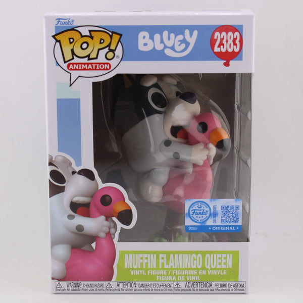 Funko Pop Animation Bluey Muffin Flamingo Queen Entertainment Earth Exclusive Vinyl Figure #2383