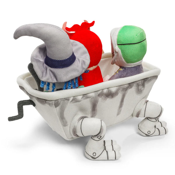 Kidrobot The Nightmare Before Christmas Lock, Shock & Barrel in Bathtub 9” Interactive Plush