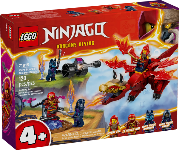 LEGO NINJAGO Kai’s Source Dragon Battle Adventure Playset with Buildable Model and 4 Posable Ninja Action Figures - 71815